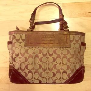 Brown coach purse