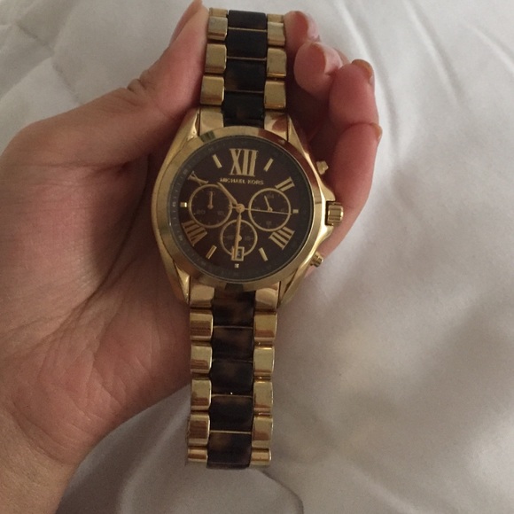Michael Kors tortoise shell watch