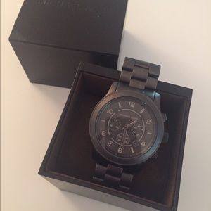 Michael Kors large chronograph charcoal watch