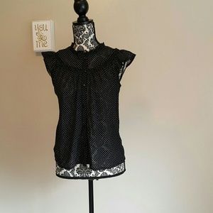 The Limited | Polka dot blouse