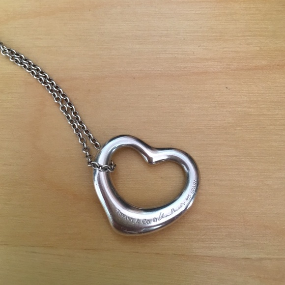 Tiffany and Co open heart necklace