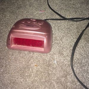 Pink alarm clock