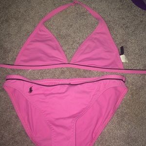 Pink Ralph Lauren, polo bathing suit
