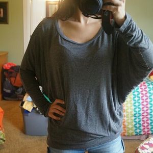 Dark gray long sleeve shirt