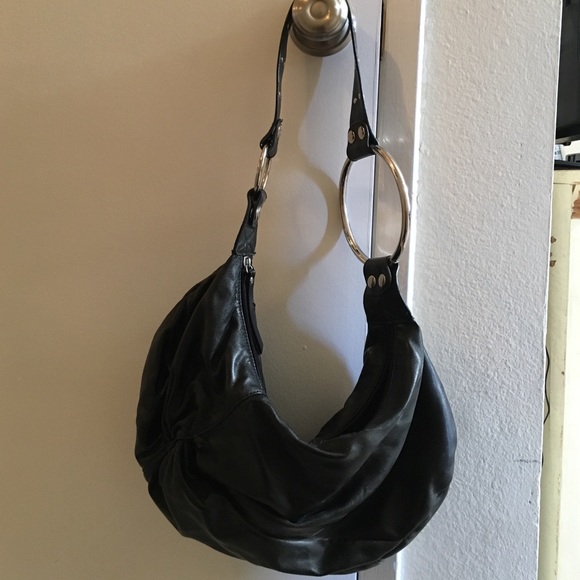Black hobo bag