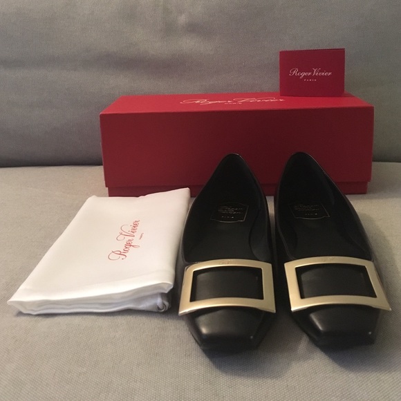 Auth Roger Vivier 10mm Trompette Ballerinas SZ 9