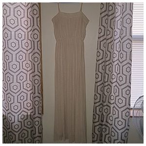Cream textured maxi