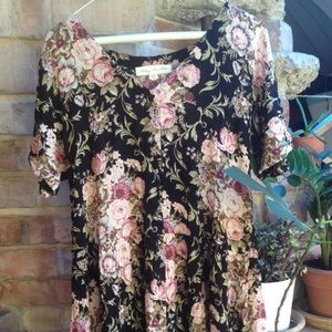 urban outfitters-gauze button-front babydoll dress