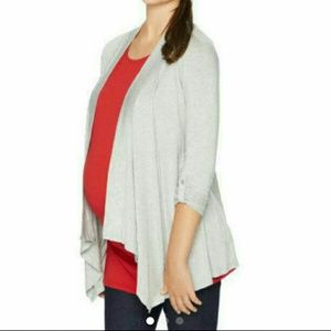 Motherhood Maternity Open Front Cardigan, grey