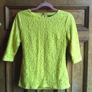 Yellow lace Forever 21 blouse