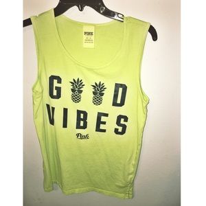 PINK Victoria's Secret neon muscle shirt