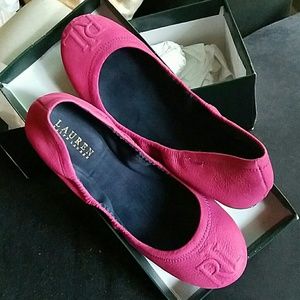 Hot pink Ralph Lauren Flats