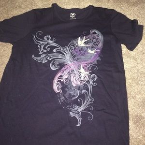 Black designed tee shirt