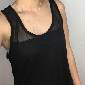 Black Tank Top with Mesh Cotton On