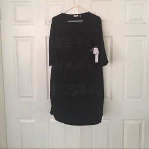 DKNYC Beaded Black Dress