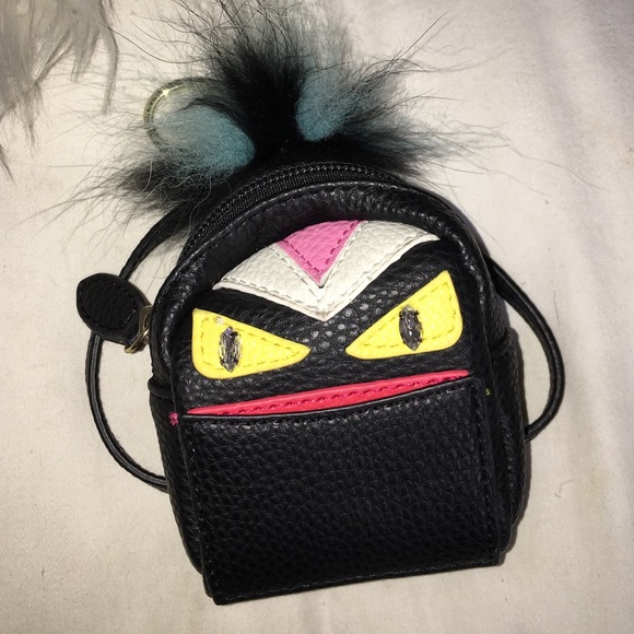 Zipper backpack monster keychain