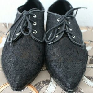 Black Lace Nasty Gal Oxfords