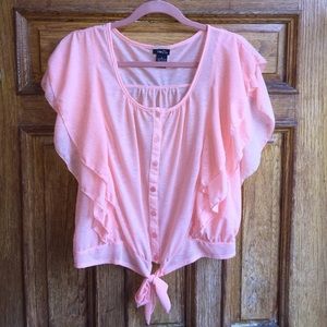 Ruffle pink Rue 21 Blouse