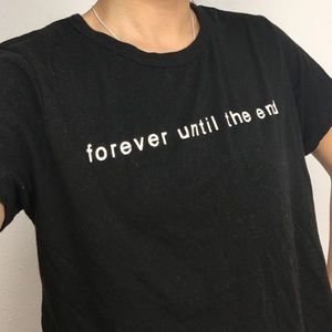 "Forever Until The End" Graphic Tee Crop Top F21