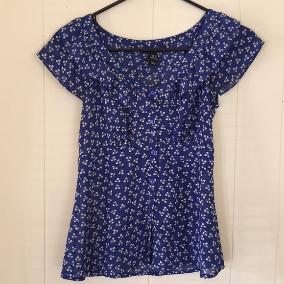 Sheer floral blouse