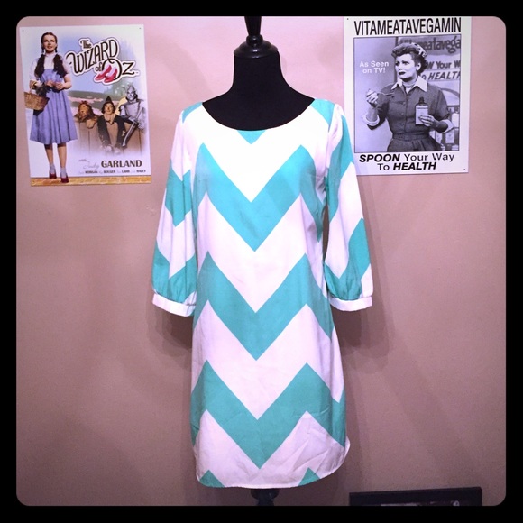 Boutique Styled Dress--Chevron