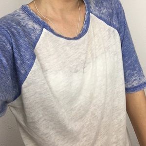 Blue Acid Wash Baseball Tee F21