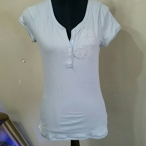 Baby blue Aeropostale Henley