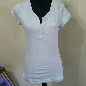 Baby blue Aeropostale Henley