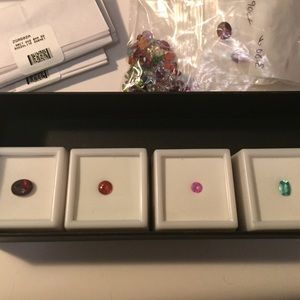 Box of different kinds of gems