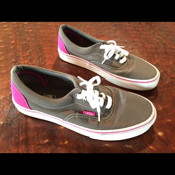 womens grey and pink vans