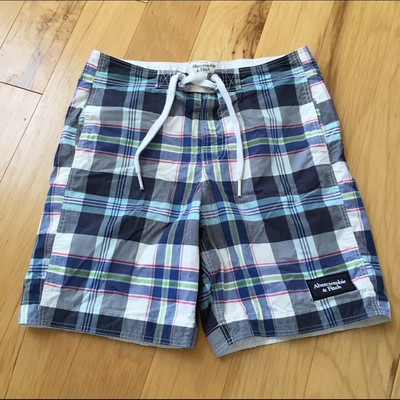 Abercrombie & Fitch plaid swim shorts