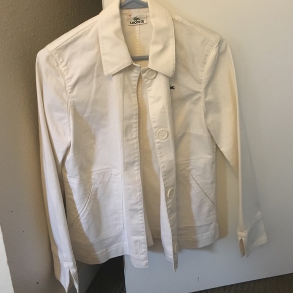 White button up cotton jacket