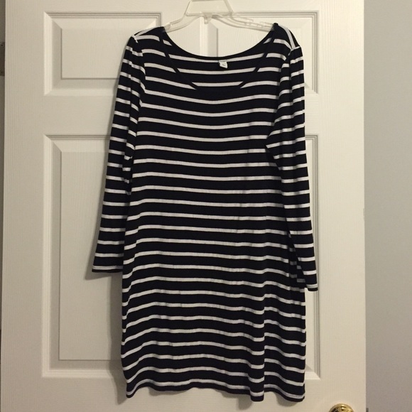 Black striped dress