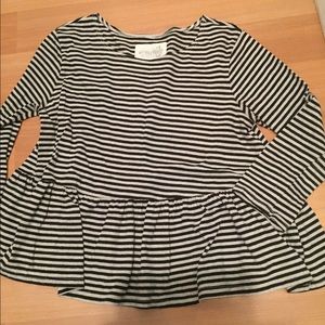 Free People 3/4 sleeve Striped Top