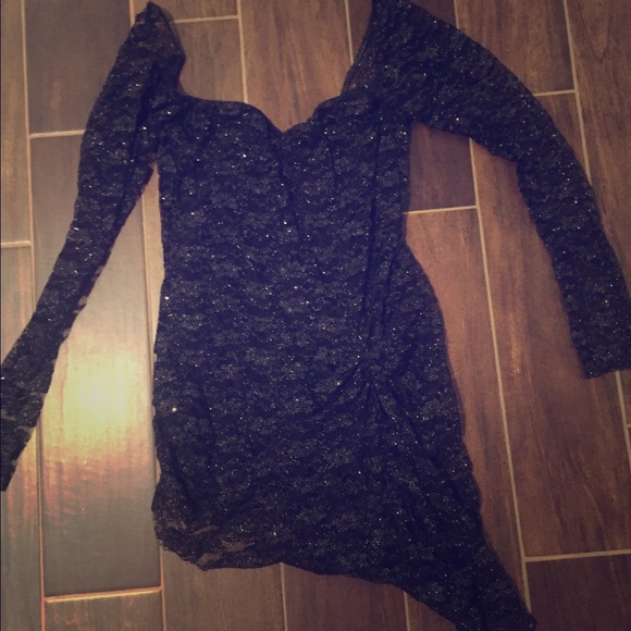 Sparkly uneven contemporary dance dress