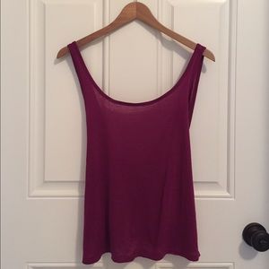 Purple Tank Top with Open Back