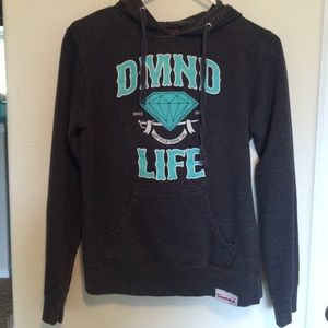 *ON HOLD* Grey and Blue Diamond Hoodie
