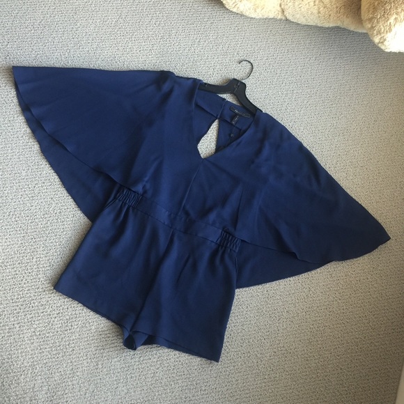 BCBG Navy Romper - Picture 3 of 4