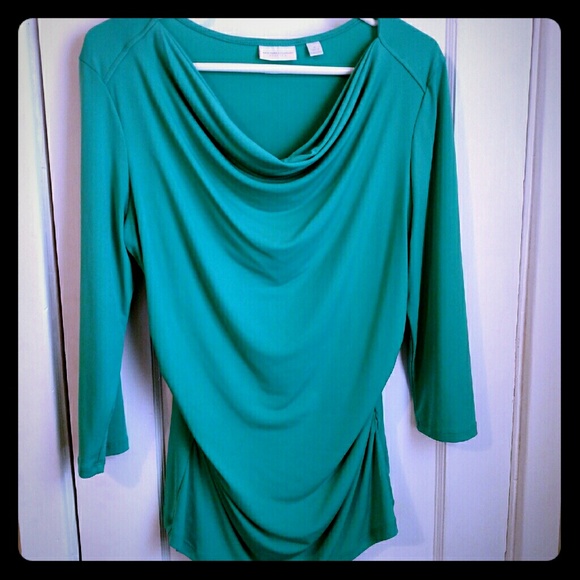 Cowl Neck 3/4 Sleeve Blouse