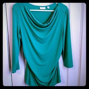 Cowl Neck 3/4 Sleeve Blouse