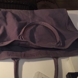Purple canvas tote bag