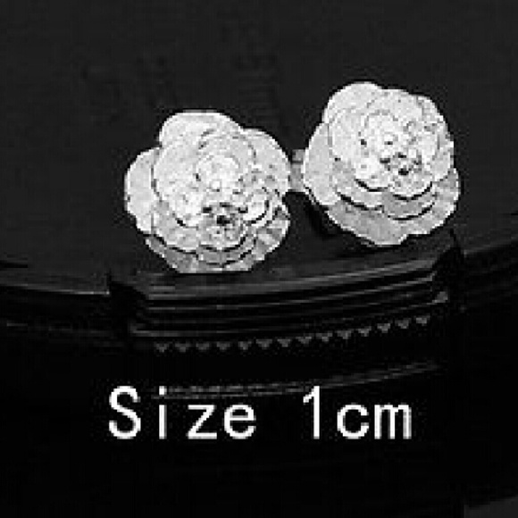 Pretty 925 sterling silver cherry earring studs - Picture 2 of 2