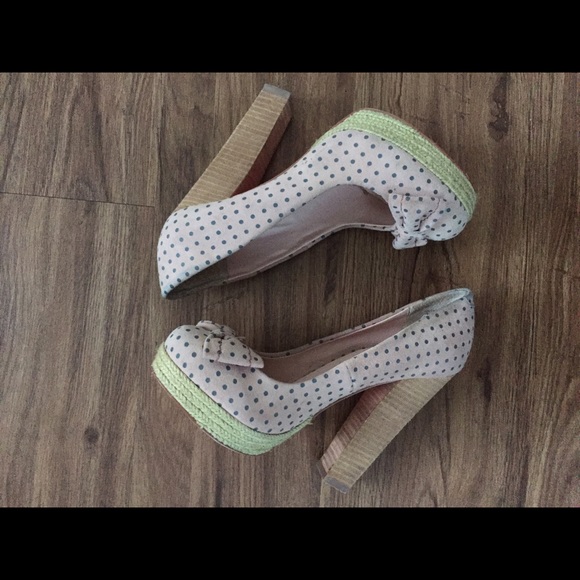 Betsey Johnson polka dot pumps