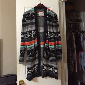 Billabong long tribal cardigan