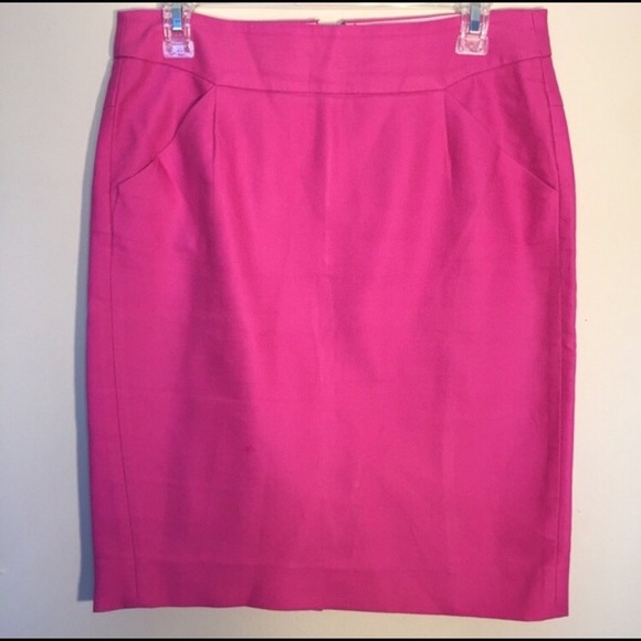 Pink J Crew pencil skirt
