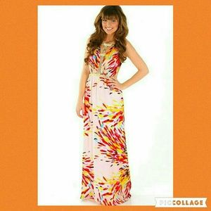 JUST IN! CANDY COLORED MAXI, OPEN BACK