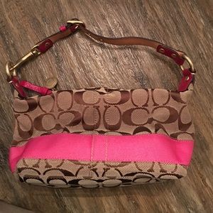 Coach Purse - Pink stripe