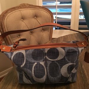 Coach purse - Denim & Leather