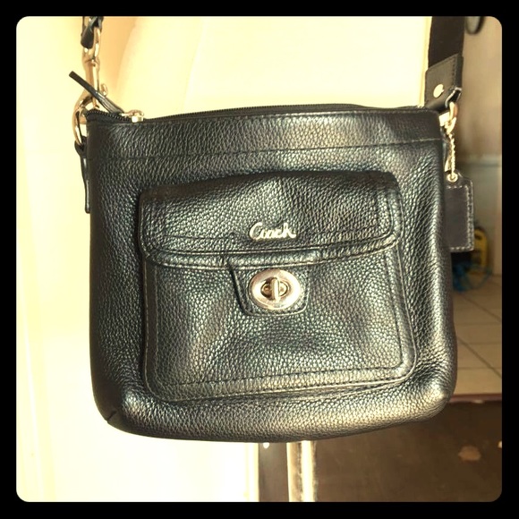 Black cross body coach bag