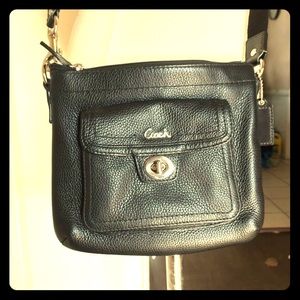 Black cross body coach bag